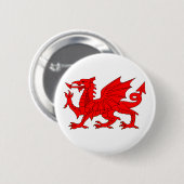 Welsh Dragon Ronde Button 5,7 Cm (Voorkant /achterkant)