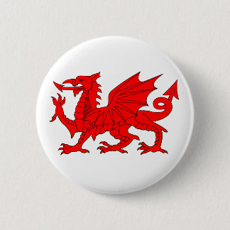 Welsh Dragon Ronde Button 5,7 Cm
