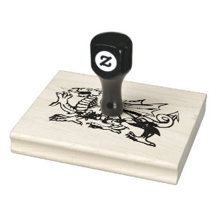 Welsh dragon rubberstempels. rubberstempel