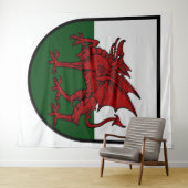 Welsh Dragon Shield - Symbool van kracht en erfgoe Wandkleed (In Situ (horizontaal))