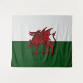 Welsh Dragon Shield - Symbool van kracht en erfgoe Wandkleed (Voorkant (horizontaal))