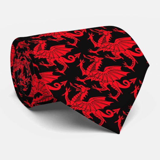 Welsh Dragon Stropdas (Opgerold)