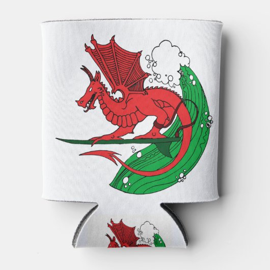 Welsh Dragon Surfen Blikjeskoeler (Voorkant)