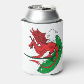 Welsh Dragon Surfen Blikjeskoeler (Blikje Achterkant)