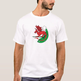 Welsh Dragon Surfing T-shirt