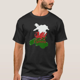 Welsh Dragon T-shirt Embossed Wales St. David
