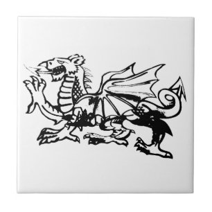 Welsh Dragon tegels Tegeltje
