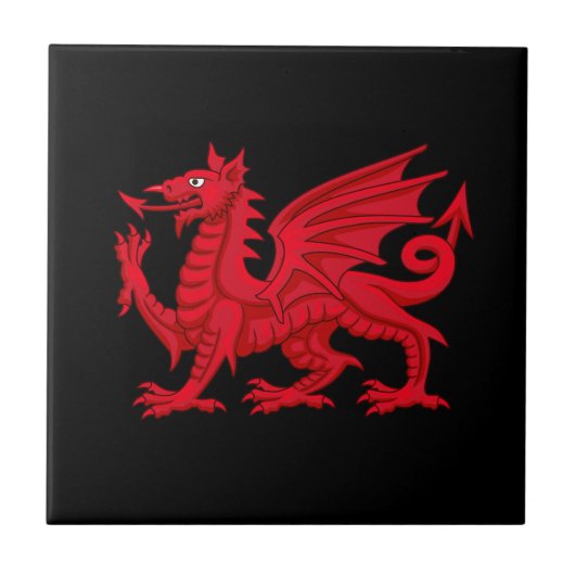 Welsh Dragon Tegeltje (Voorkant)