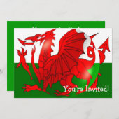 Welsh Flag Any Occasion Kaart (Voorkant / Achterkant)