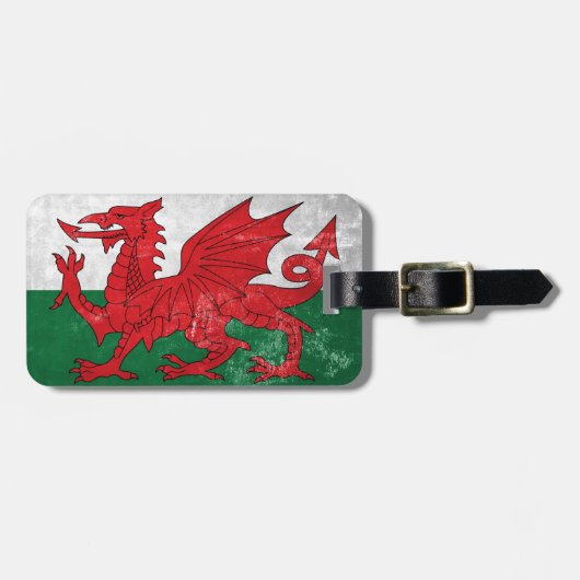 Welsh Flag Bagagelabel (Voorkant horizontaal)