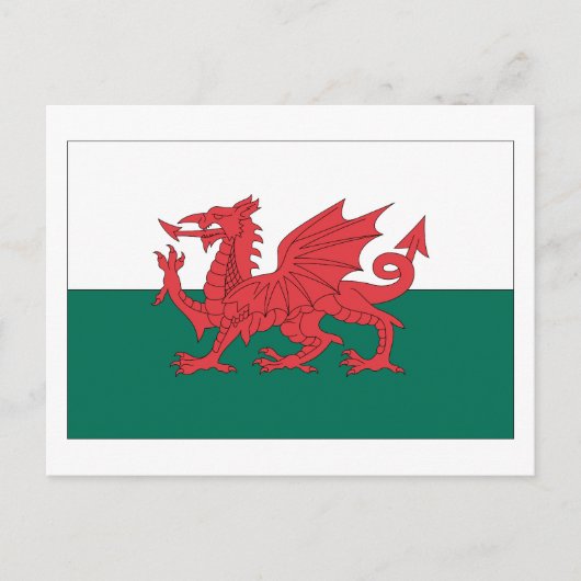 Welsh Flag Briefkaart (Voorkant)