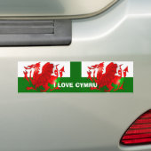 Welsh Flag Bumpersticker (Op auto)