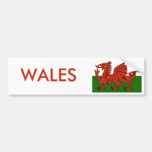 Welsh Flag Bumpersticker