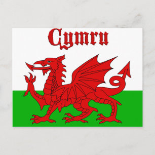 Welsh Flag Cymru Briefkaart