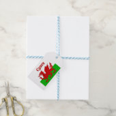 Welsh Flag Cymru Cadeaulabel (Met Touw)