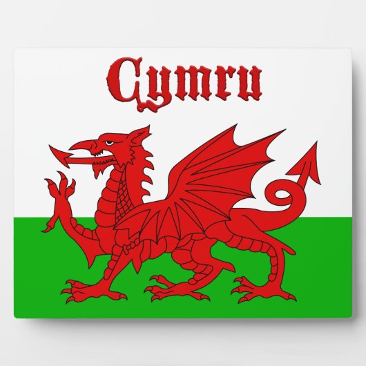 Welsh Flag Cymru Fotoplaat (Voorkant)