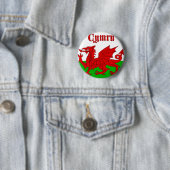 Welsh Flag Cymru Ronde Button 5,7 Cm (In situ)