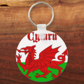 Welsh Flag Cymru Sleutelhanger (Voorkant)