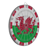 Welsh Flag Dartboard & Wales darts / game board Dartbord (Voorkant Links)
