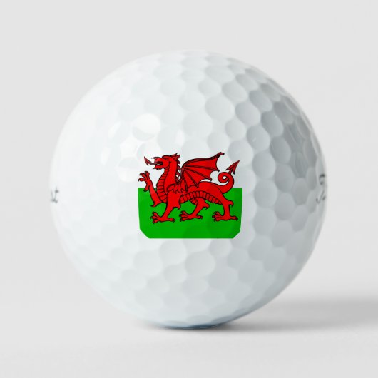 Welsh Flag Golf Balls Golfballen (Voorkant)