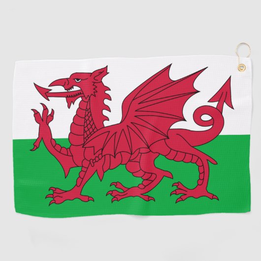 Welsh Flag & golf Wales - Cymru /sport Cardiff Golfhanddoek (Horizontaal)