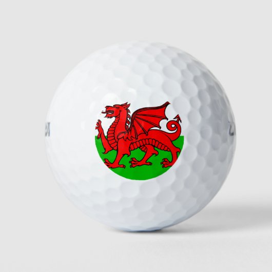 Welsh flag golfballen (Voorkant)