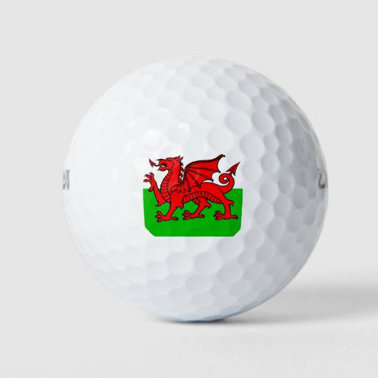 Welsh Flag Golfballen (Voorkant)