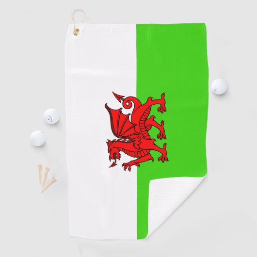 Welsh flag golfhanddoek (Insitu)
