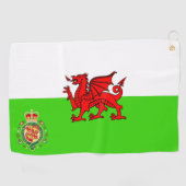 Welsh flag golfhanddoek (Horizontaal)