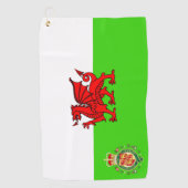 Welsh flag golfhanddoek (Voorkant)
