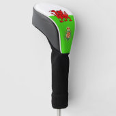 Welsh flag golfheadcover (Schuin)