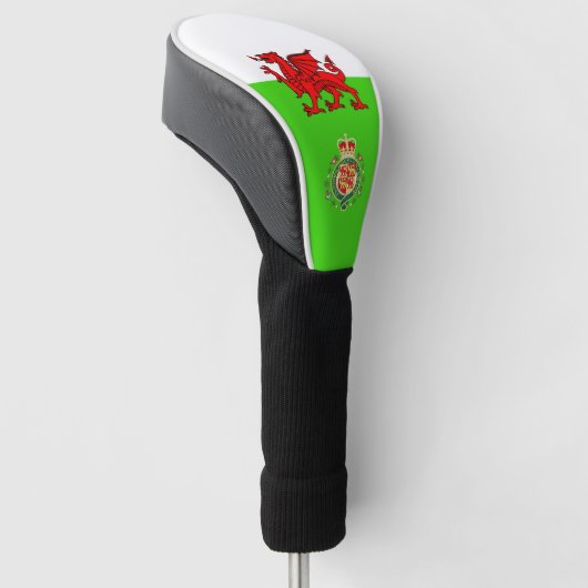 Welsh flag golfheadcover (Schuin)