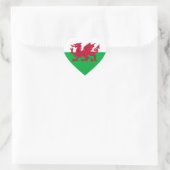 Welsh Flag Hart Sticker (Tas)
