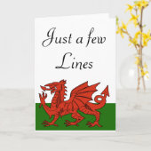 Welsh Flag Kaart (Gele Bloem)