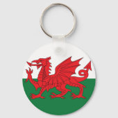 Welsh Flag Keyring Sleutelhanger (Voorkant)