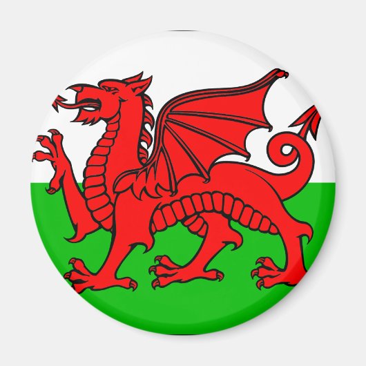 Welsh flag magneet (Voorkant)