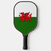 Welsh flag pickleball paddle (Achterkant)