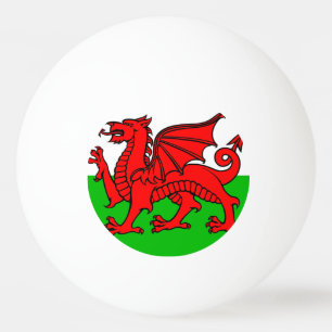 Welsh flag pingpongballen