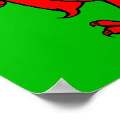 Welsh flag poster (Hoek)