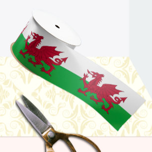 Welsh Flag Ribbon, Dragon mode, Cymru, Wales Lint