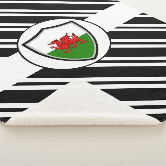 Welsh flag Sherpa Blanket Deken (3/4)