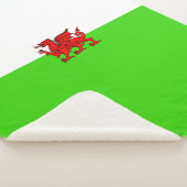 Welsh flag sherpa deken (3/4)