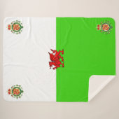 Welsh flag sherpa deken (Voorkant (horizontaal))