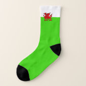 Welsh flag sokken (Links - buitenkant)