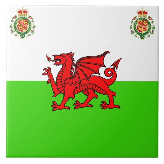 Welsh flag tegeltje (Voorkant)