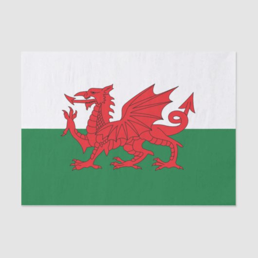 Welsh Flag Tissue Paper Tissuepapier (Voorkant)