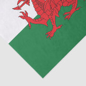 Welsh Flag Tissue Paper Tissuepapier (Detail)