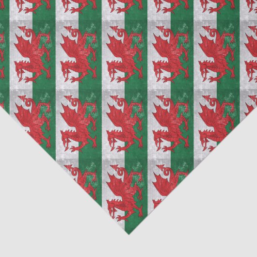 Welsh Flag Tissuepapier (Detail)
