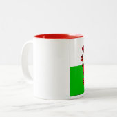 Welsh Flag Tweekleurige Koffiemok (Voorkant links)