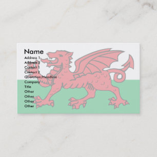 Welsh Flag Visitekaartje